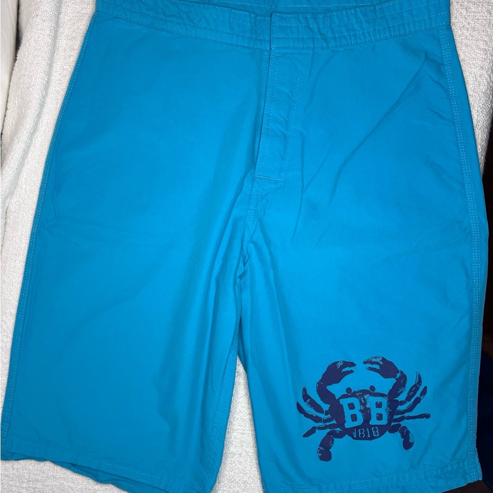 Brooks Brothers Blue Kids Swim Trunks